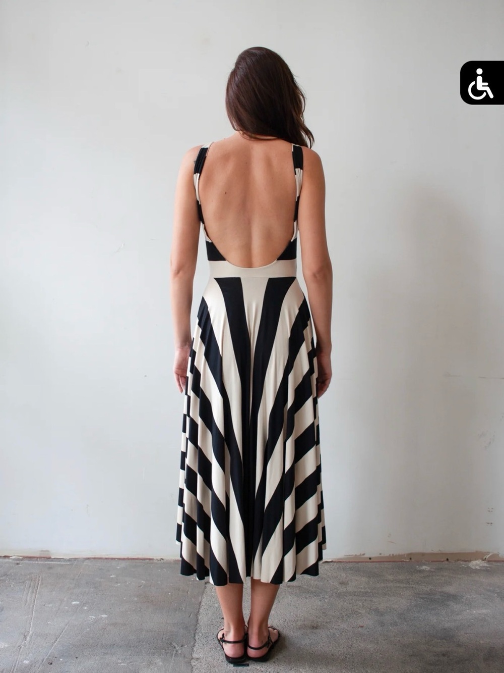 Bel Kazan Magali Striped Midi Dress - Picture 3 of 10